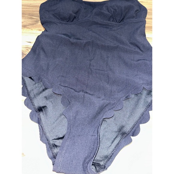 Charmo Womens Scalloped Ribbed One Piece Swimsuit,‎ Small - Picture 6 of 9